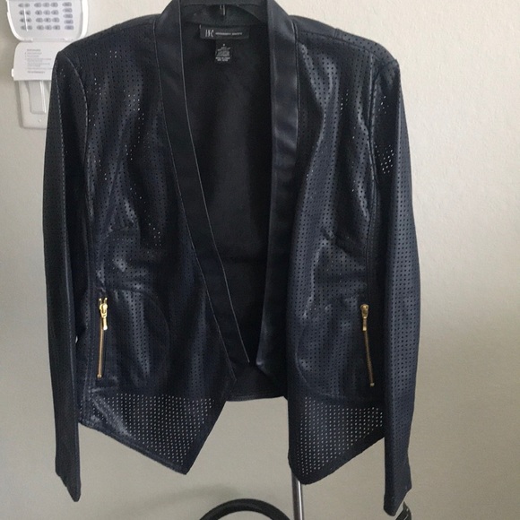 Leather and knit jacket - Picture 1 of 3